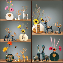 Living room porch home TV wine cabinet decorations deer ornaments Boju creative office table Crafts furnishings