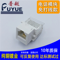 Hot sale Puyue RJ11 phone-free module voice cat3 telephone line socket module for engineering home improvement