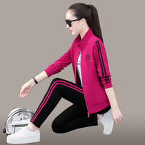 BBQ sports suit womens spring autumn 2022 new fashion casual clothing foreign air sweatshirt sweaters for three sets