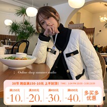 Summer Home 2021 Autumn Winter New Rhombus cotton padded jacket Small fragrant wind Short cotton clothes Girl jacket small sub cotton clothes