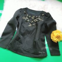 Broken code Suzhou counter handmade nail bead long sleeve sweater