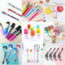 Creative Cute Cartoon Multicolored Ballpoint Pen blue fan pen Pen Stationery Prize Student Gift Wholesale