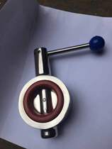 304 stainless steel sanitary clip-to-clip butterfly valve wide pull rod clip-to-clip butterfly valve sanitary midline silicone rubber butterfly valve