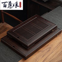 Tea tray Home Leachate Bamboo Gongfu Tea with tray tea Tea Drain Tube Simple Storage Drainage Type Tea Table Small Tea Table