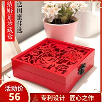 Original marriage certificate treasured box send bestie wedding gift shake-up couple box marriage certificate collection box