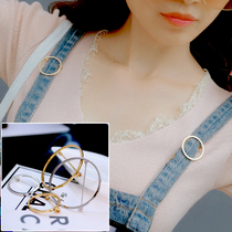Do cardigan button anti-light pin buckle fixed bib simple and versatile models metal size round brooch