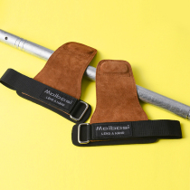 Deadlift power belt Fitness gloves Cowhide grip belt Sports wrist guard Mens single rod pull-up training non-slip women