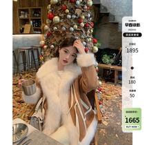 DerisCaramel Milk 2022 new two sides wear fox fur coats young female