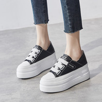 Inner increased small white shoes women 2020 Spring Korean version of womens shoes Joker pine shoes two wear thick soles casual shoes X0312