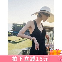 DK New Japanese bikini slim conjoined flat corner swimsuit womens double milk hot spring swimwear ins loose