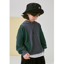 Pear small leisure childrens clothing childrens 2021 winter clothes New Foreign style boys and girls loose hooded color sweater baby coat