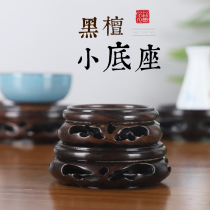 Solid Wood round base mini vase teapot flower pot small wooden support Crafts decorative ornaments whole material production