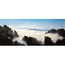 Tong Delu Clouds Realistic oil painting on canvas Living room decorative painting collection pure hand-painted