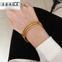 Sansheng III bracelet female titanium steel net red element circle inheritance Minimalist cold wind bracelet ins Chaosen Korean jewelry