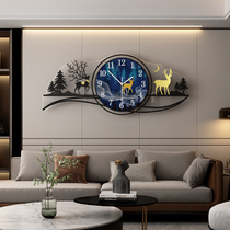  Light luxury modern minimalist creative clock wall clock living room household fashion atmosphere net red art clock wall hanging style