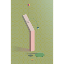 Mounted Yang Fans Circle prints study bedroom office hanging pictures