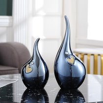 Light luxury simple modern abstract ceramic elephant ornaments creative living room wine cabinet table home decorations small furnishings