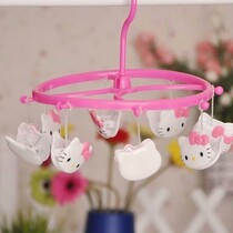 Cute clothespins hanging socks multi-clip hangers round baby baby clothes hangers cool panties artifact