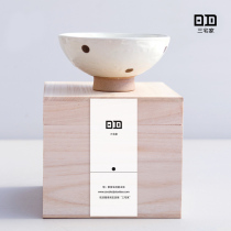 Export Japanese coarse pottery bowl Handmade Japanese high foot bowl Rice bowl Japanese handmade coarse pottery bowl Dessert bowl