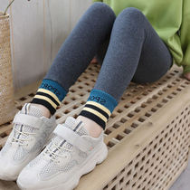 Korean girl leggings wearing foreign style childrens thick pants Spring plus velvet autumn and winter trousers