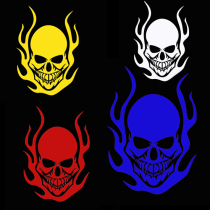 Motorcycle personality reflective car sticker front decal electric car waterproof film Ghost scooter skull sticker