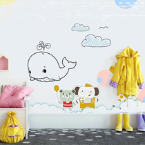 Magnetic master magnetic childrens painting wallpaper cute party childrens room decoration magnetic wall stickers environmentally friendly dust-free double layer self-adhesive can be customized