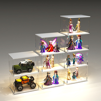 Transparent display case applicable up to toy model anti-dust containing Lehigh building block clay handmade organic glass cover