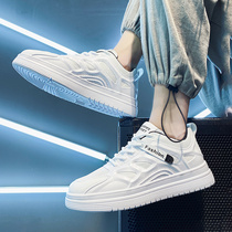 Mens shoes autumn and winter trend Joker sports leisure white flat shoes Net red explosion inside the increase small white trendy shoes