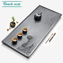 Touch Miss hand-carved natural Wujin Stone tea tray home simple living room whole stone tea table Tea Sea