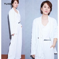 TUXEE Hai Qing Tongan SUIT SUIT WOMAN 2020 SPRING SUMMER NEW KOREAN VERSION FASHION THIN SECTION PRO OL STRIPE