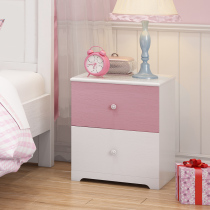 Quci environmental protection all solid wood bedside table Mediterranean bedside cabinet storage bucket cabinet bedside table storage cabinet