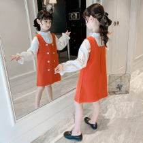 Korean girl set 2021 New Korean tide childrens clothing childrens net Red fashion spring and autumn leisure two-piece foreign gas