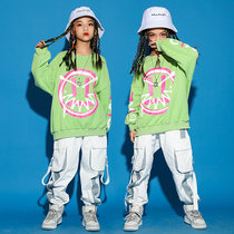 Girl Street Dance Suit Less Son Hiphop Performance Tide Clothing Rack Subdrum Children Hip Hop Jazz Dance Walk Show Out