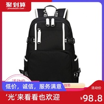Factory direct heat transfer retro school school bag College style mens shoulder bag Oxford cloth womens travel backpack