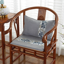 New Chinese Solid Wood Circle Chair Cushion Tea Chair Cushion Removable Wash Home Mat All Season Universal Red Wood Chair Seat Cushion