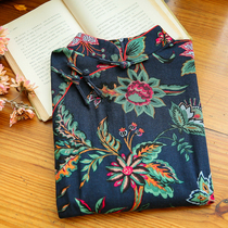 Young girl modified cheongsam retro Republic of China literature and art students cotton linen old Shanghai new dress