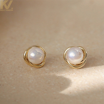 Retro Pearl Earrings 2022 New Tide Pure Silver Earrings Accessories Womens Small Crowd Design Sense Temperament Earrings Woman Superior