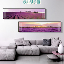Sofa Background Wall Lavender Mural Painting Room Modern Minimalist Decoration Painting Landscape Floral Crystal Porcelain Painting Bedside Hanging Painting