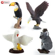 Wild small animal model Eagle goose toucan koala koala koala koala solid plastic childrens cognitive toy ornaments
