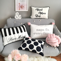 ins Net red pillow rectangular cushion living room backrest removable and washable long Pillow sofa pillow case does not contain core