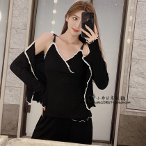 Japanese Gelato Modale Ice Silk Harness Pyjamas 21 Summer Sexual Sensation With Chest Cushion Home For Three Sets