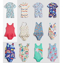 (Spot) British Next Girl Baby Conjoined Split Bikini Small Skirt Hem Long Sleeve Harnesses Child Swimsuit