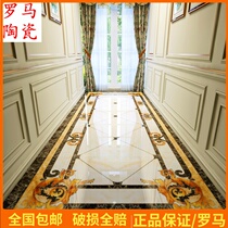 0 8 meters wide corridor aisle mosaic tile tile European entry porch gilded waterjet parquet tile