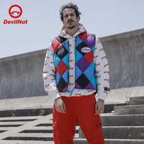 DEVIL NUT Tide brand demon men warm motor quilted down vest-BH AET