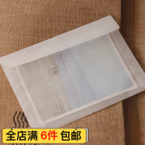 6 pieces of Western style retro beautiful sulfuric acid paper envelopes exquisite translucent letterpaper letter letter writing postcards