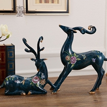 Deer ornaments Nordic creative decorations Home living room TV cabinet Feng Shui soft decoration indoor crafts decoration