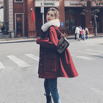 Parker cotton-padded women 2020 winter New Korean loose ins student tooling plus velvet cotton-padded jacket jacket