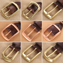 Belt Buckle Head male pin buckle pure copper mens belt brass accessories belt full copper button clip high-end tide