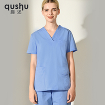 Hand wash clothes surgical clothes womens short sleeves Korean version of operating room hospital elastic brush hand clothes men and women isolation clothes doctor clothes