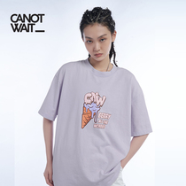 Chan Tide brand canotwait_x EYESCREAM crossover joint ice cream print short sleeve t-shirt